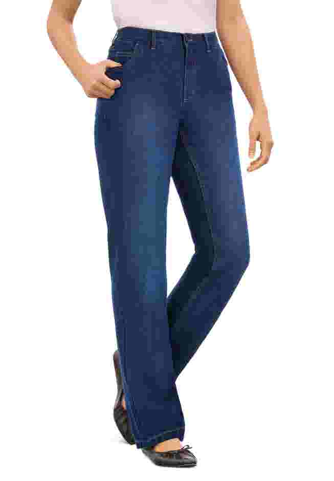 Perfect All-Cotton Back-Elastic Denim Jeans image number 0