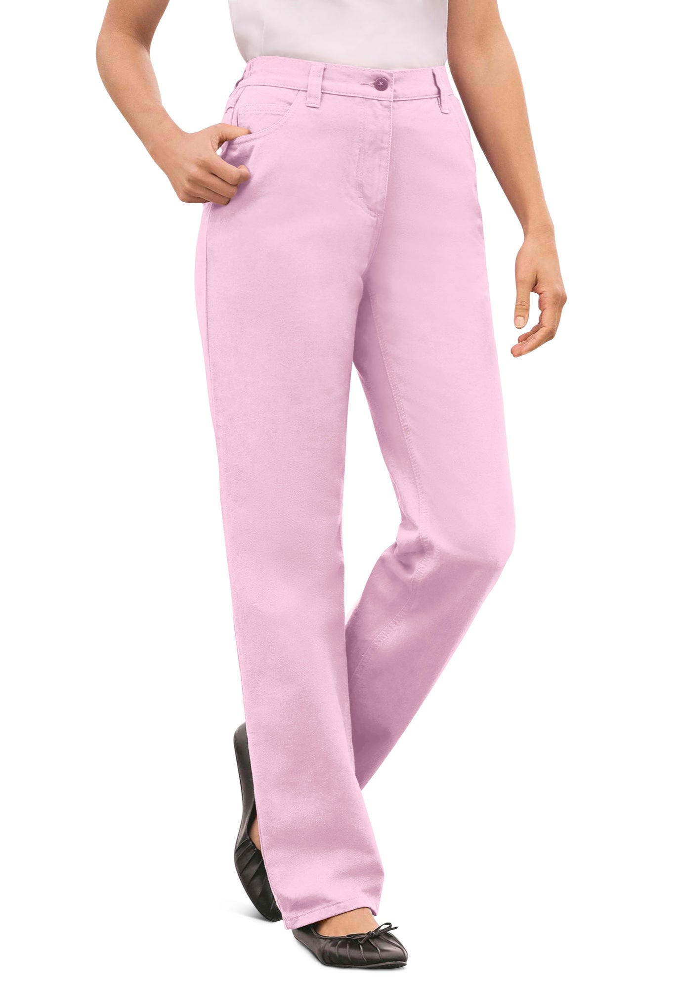 Perfect All-Cotton Back-Elastic Denim Jeans image number 0