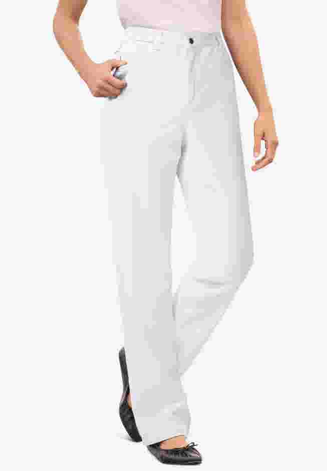 Perfect All-Cotton Back-Elastic Denim Jeans image number 0