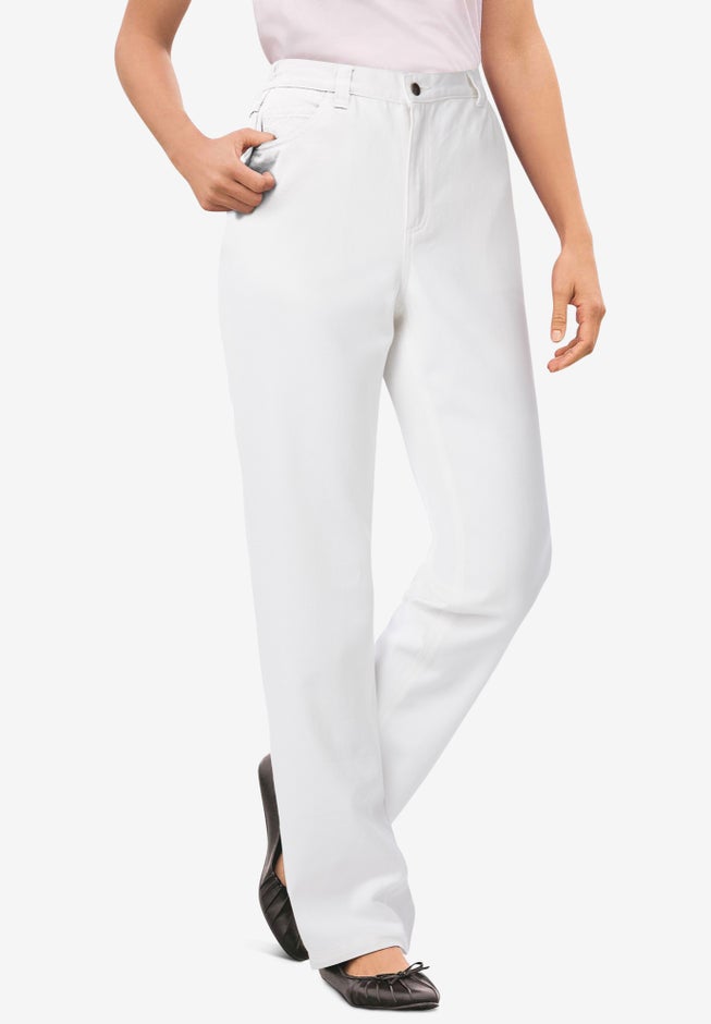 Perfect All-Cotton Back-Elastic Denim Jeans image number 0