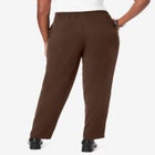 Stretch Knit Crepe Straight Leg Pants image number null