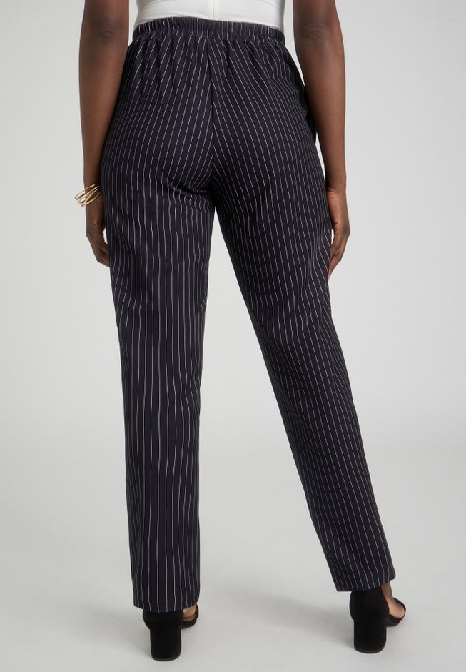 Stretch Knit Crepe Straight Leg Pants image number 2