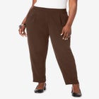 Stretch Knit Crepe Straight Leg Pants image number null