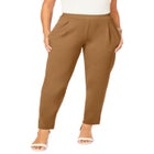 Stretch Knit Crepe Straight Leg Pants image number null