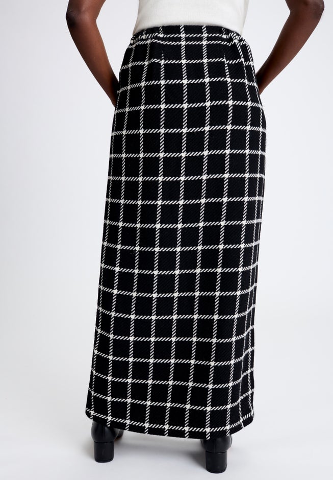 Side-Button Wool Skirt image number 3