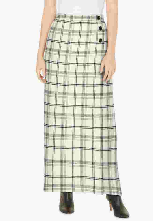 Side-Button Wool Skirt image number 0