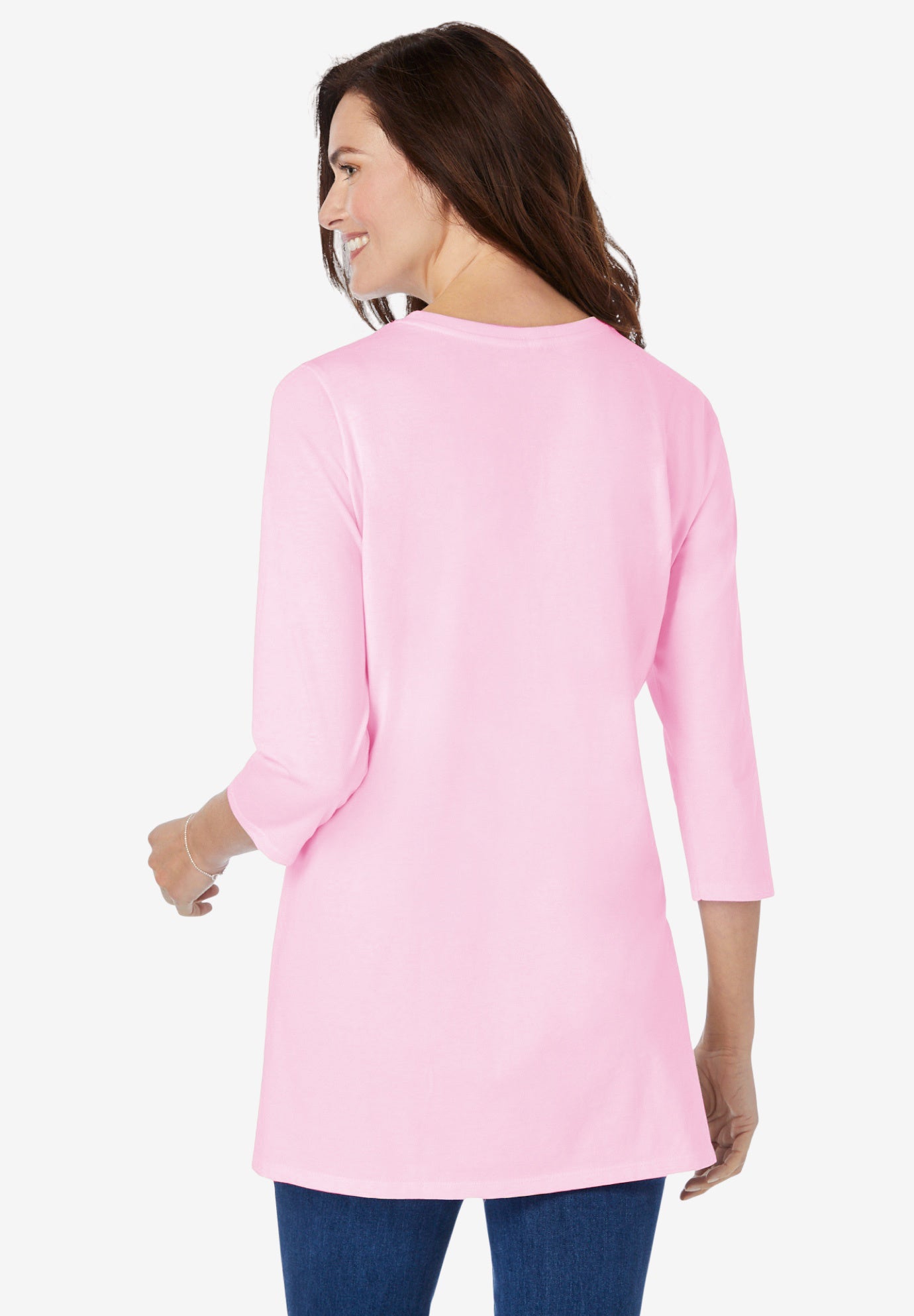 Perfect Three-Quarter Sleeve Crewneck Tunic image number 1