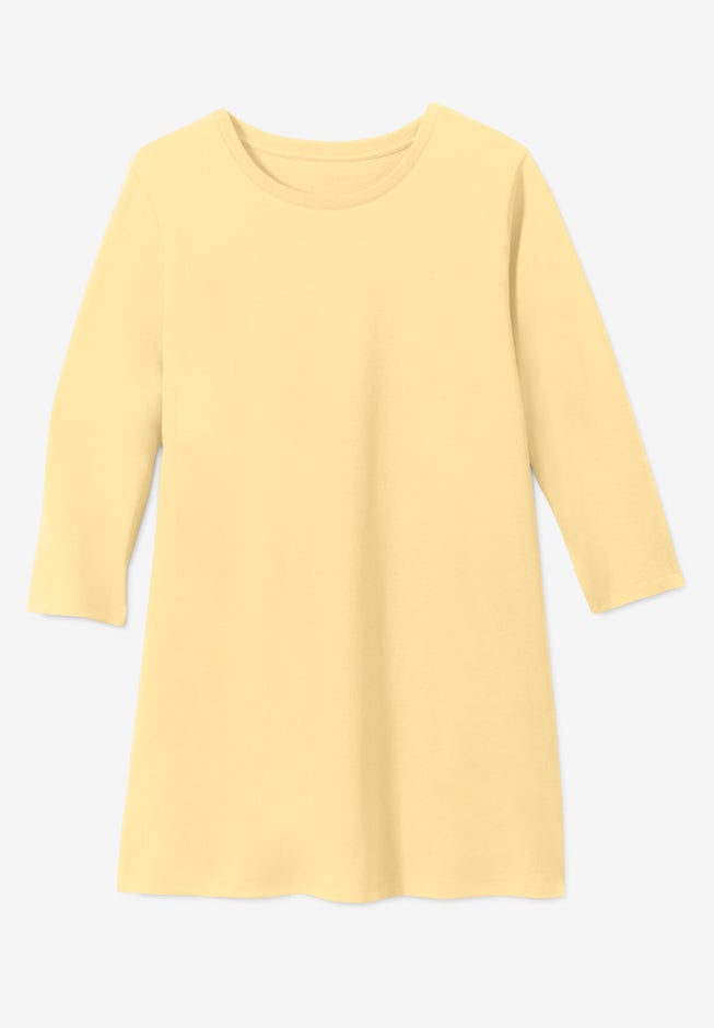 Perfect Three-Quarter Sleeve Crewneck Tunic image number 5