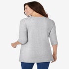 Perfect Three-Quarter Sleeve Crewneck Tunic image number null