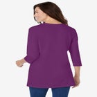 Perfect Three-Quarter Sleeve Crewneck Tunic image number null