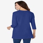 Perfect Three-Quarter Sleeve Crewneck Tunic image number null