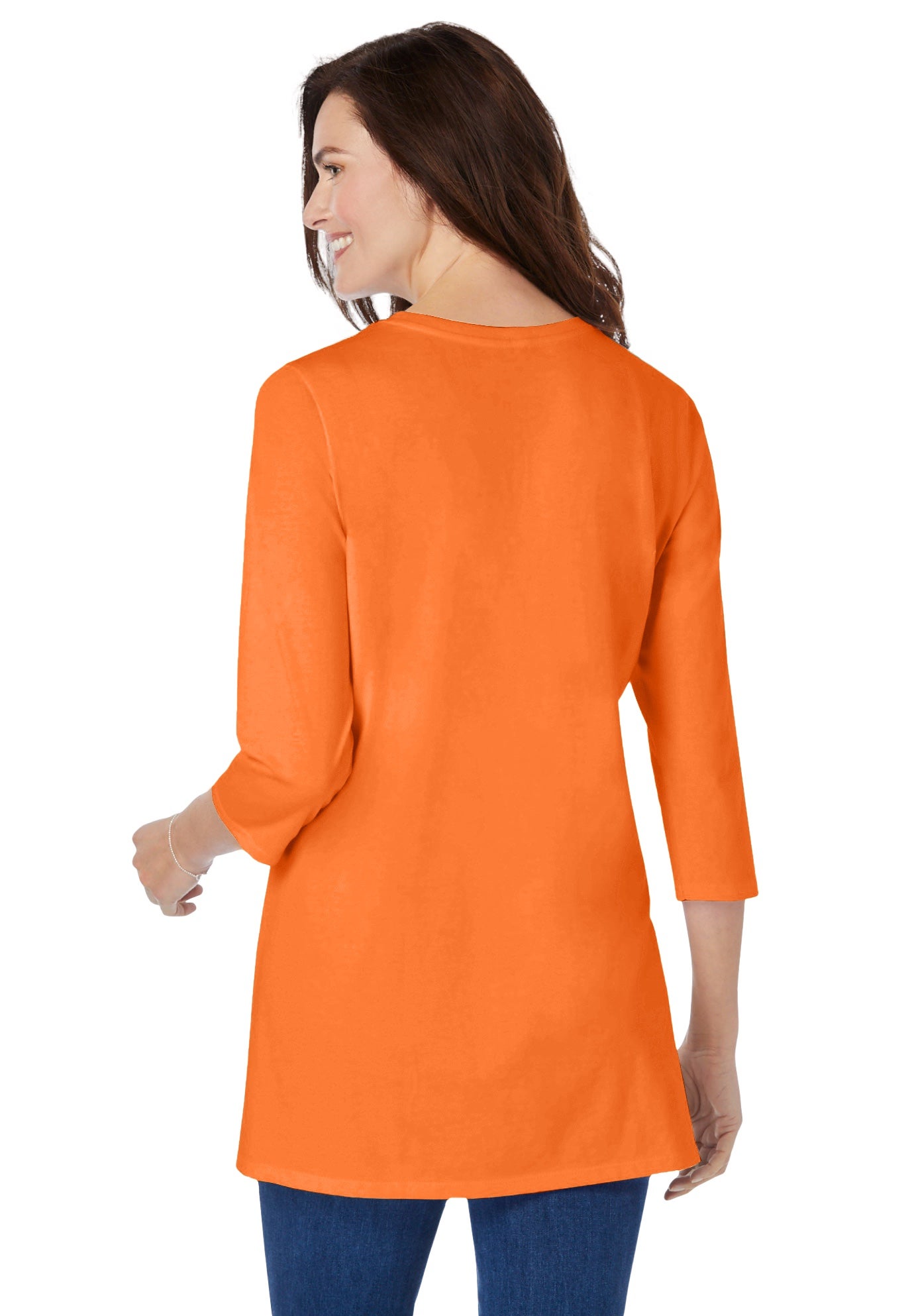 Perfect Three-Quarter Sleeve Crewneck Tunic image number 1