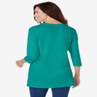 Perfect Three-Quarter Sleeve Crewneck Tunic image number 1