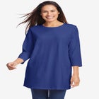 Perfect Three-Quarter Sleeve Crewneck Tunic image number null