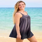 Two-Piece Ombré Swim Dress image number null