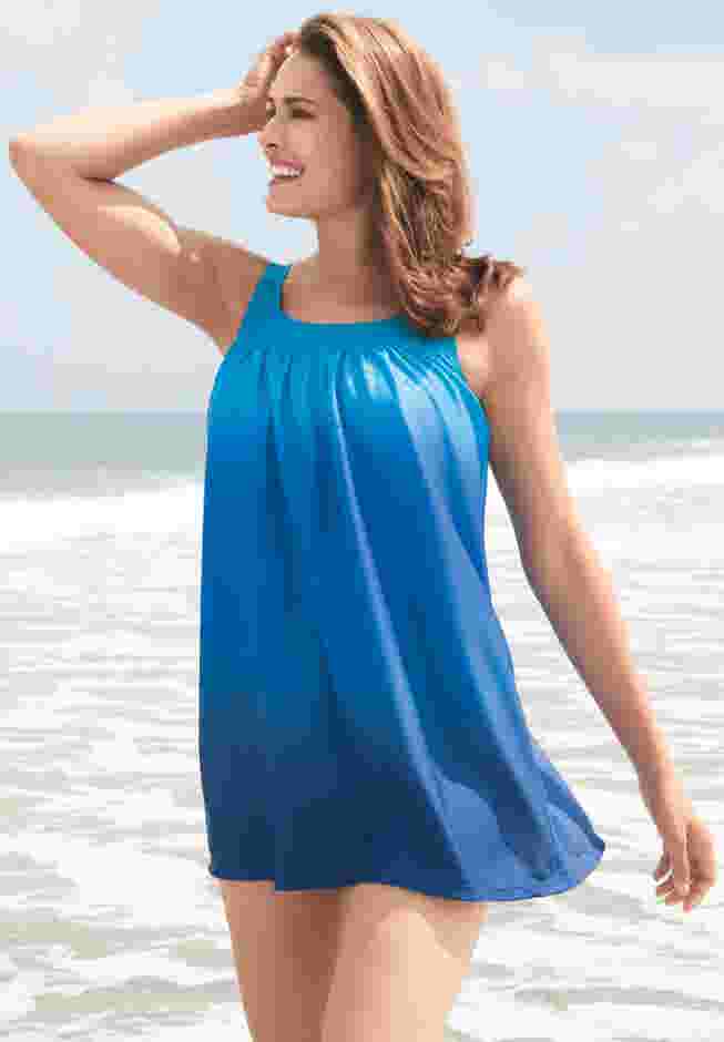 Two-Piece Ombré Swim Dress image number 0