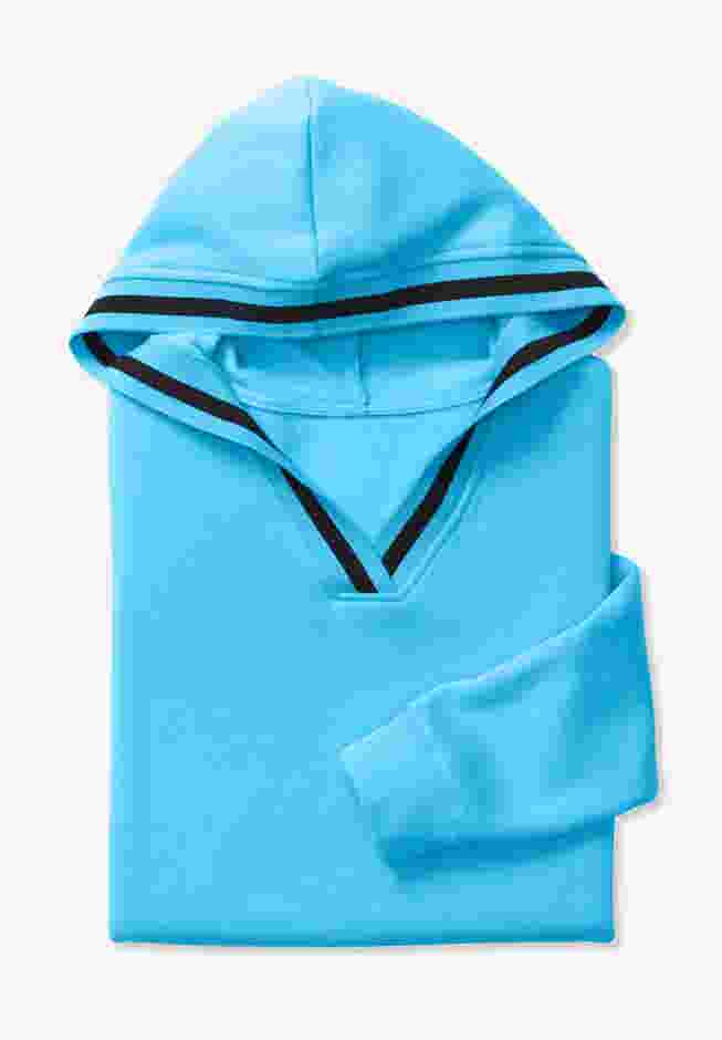 V-NECK HOODIE SWEATSHIRT image number 4