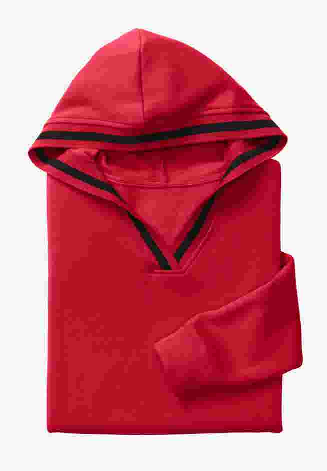 V-NECK HOODIE SWEATSHIRT image number 5
