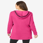 V-NECK HOODIE SWEATSHIRT image number null