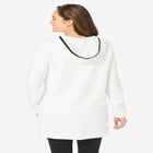 V-NECK HOODIE SWEATSHIRT image number null