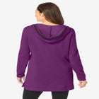 V-NECK HOODIE SWEATSHIRT image number null