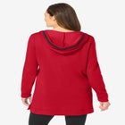 V-NECK HOODIE SWEATSHIRT image number null