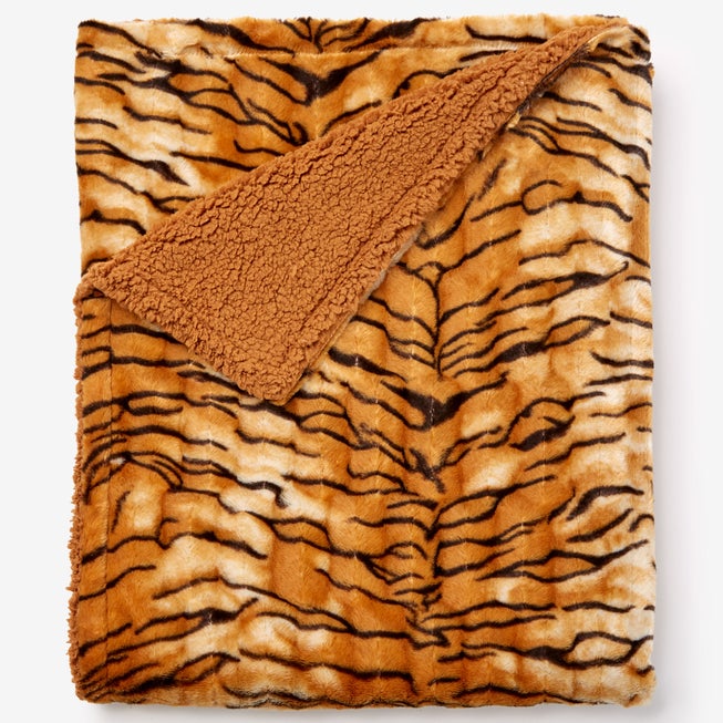 Faux Fur Animal Print Blanket image number 0