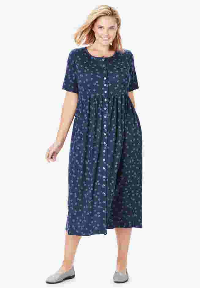 Dot Button-Front Essential Dress image number 0