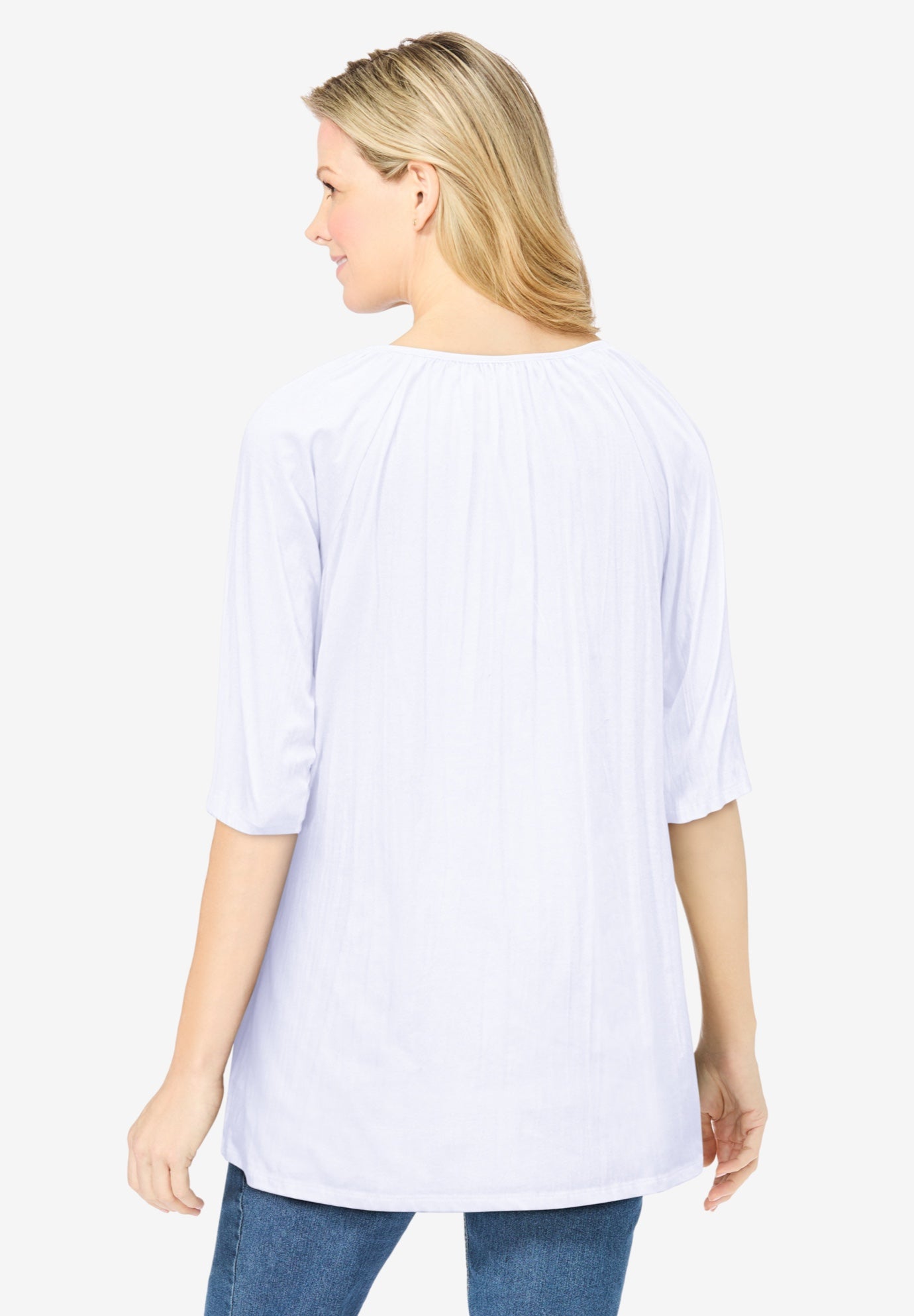 Embroidered Crinkle Tunic image number 1