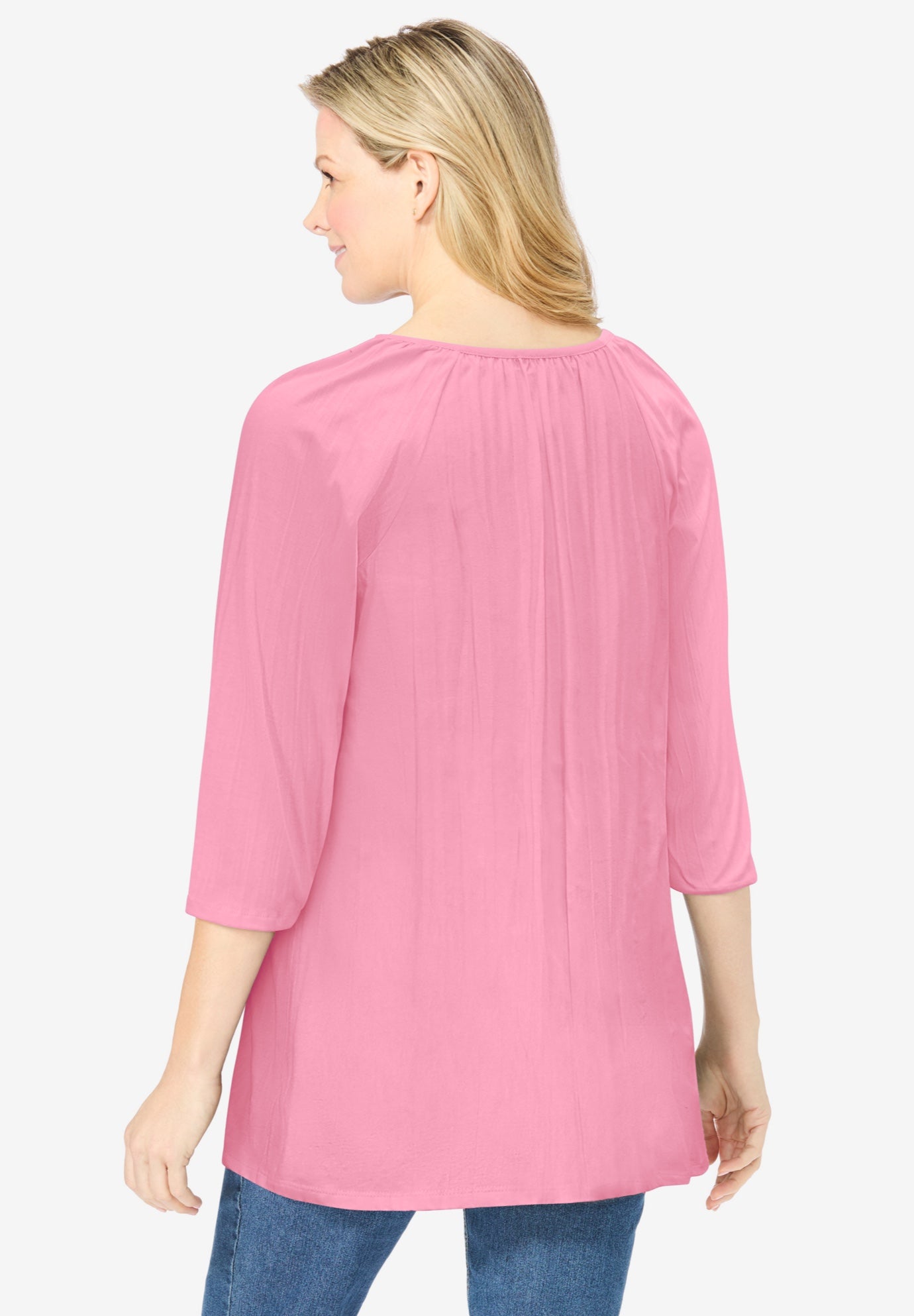 Embroidered Crinkle Tunic image number 1