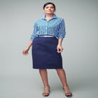 Stretch Cotton Chino Skirt image number null