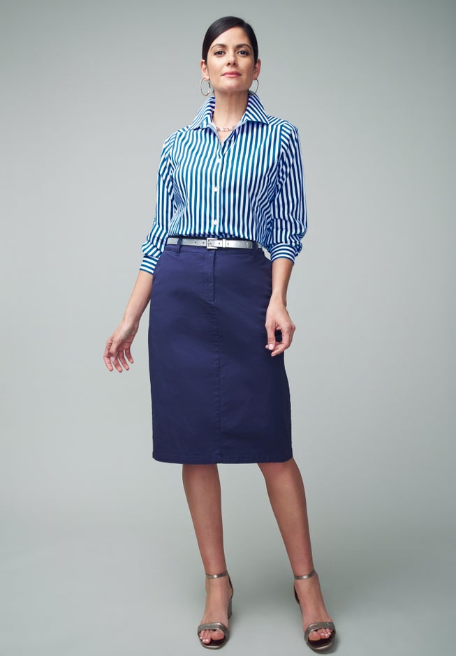 Stretch Cotton Chino Skirt image number 0