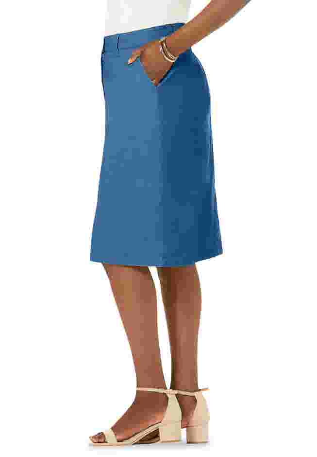 Stretch Cotton Chino Skirt image number 2
