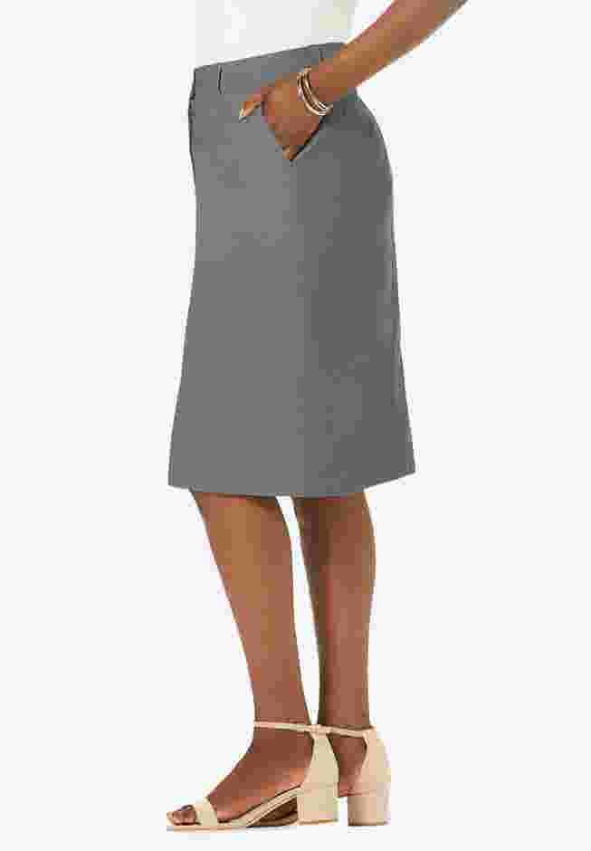 Stretch Cotton Chino Skirt image number 2