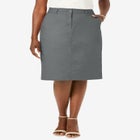 Stretch Cotton Chino Skirt image number null