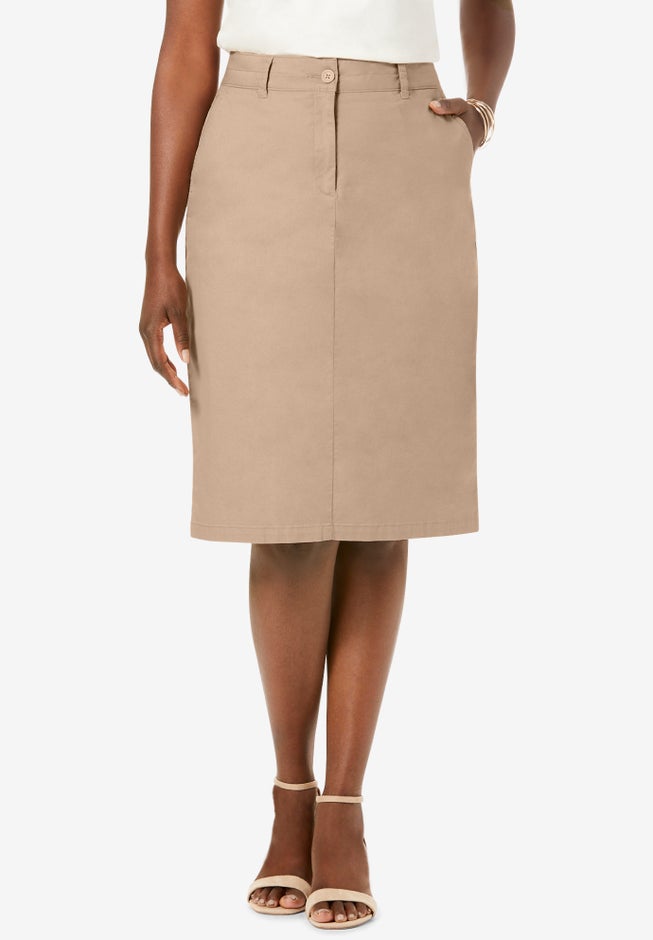 Stretch Cotton Chino Skirt image number 0
