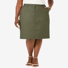 Stretch Cotton Chino Skirt image number null