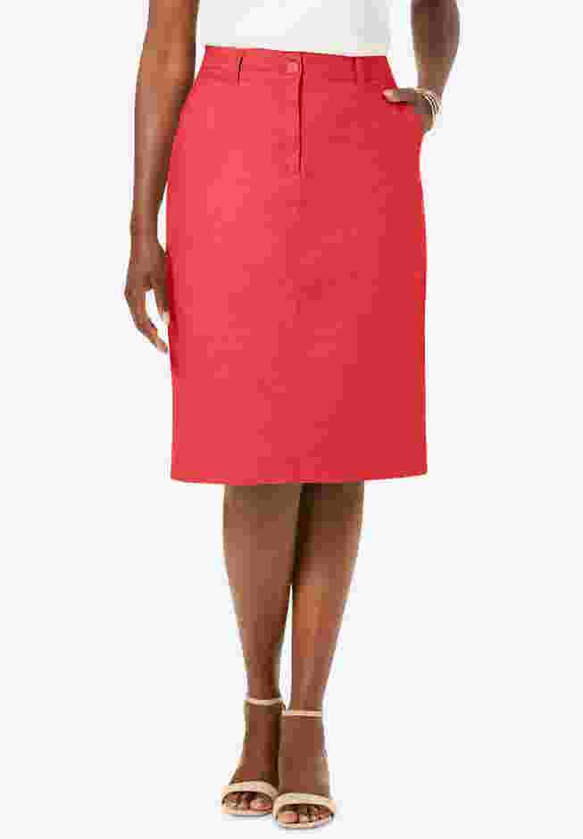 Stretch Cotton Chino Skirt image number 0
