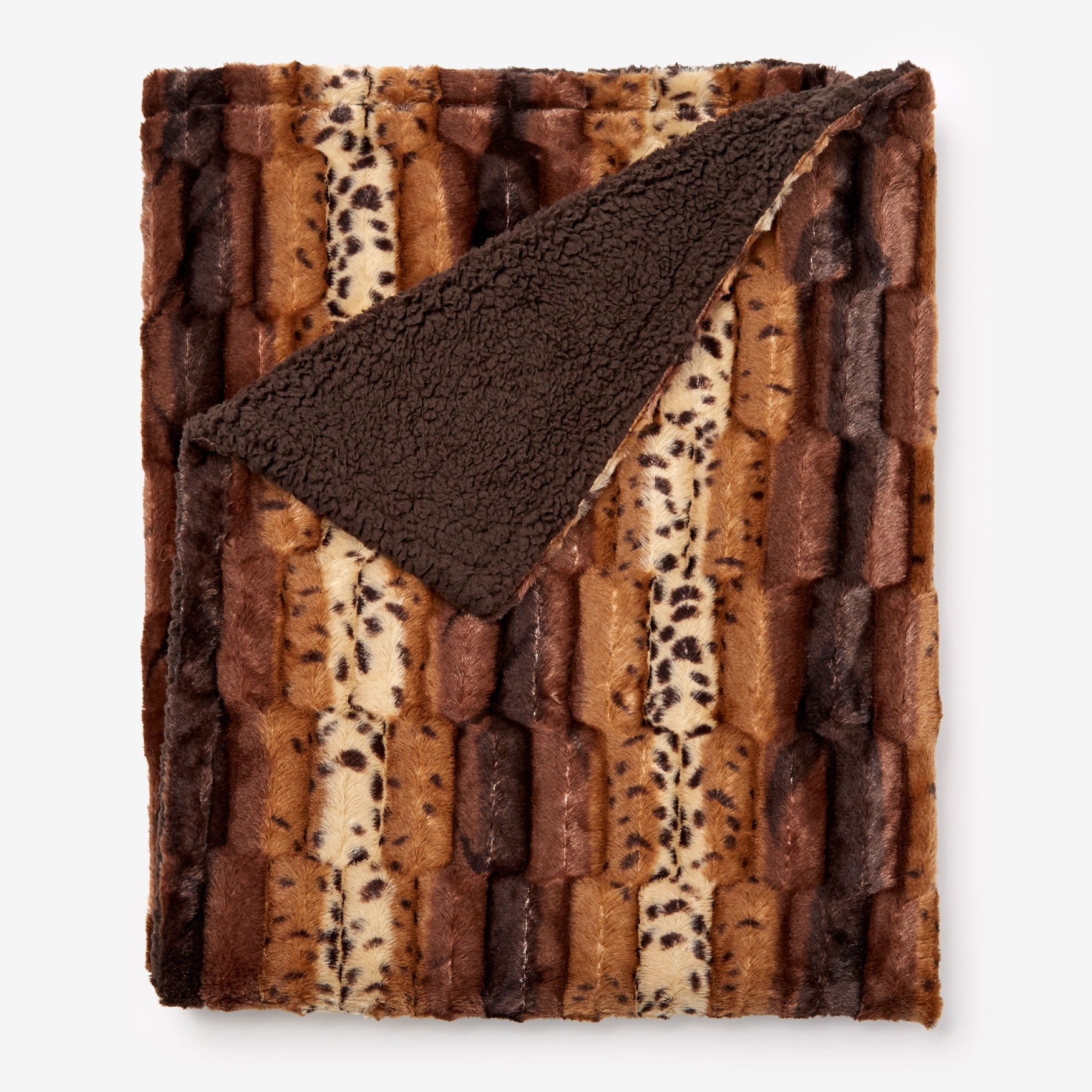 Faux Fur Animal Print Throw image number 0