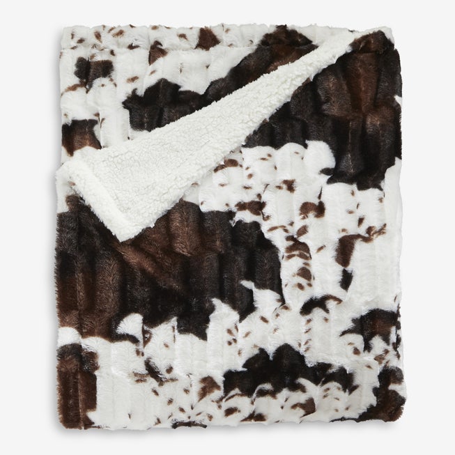 Faux Fur Animal Print Throw image number 0