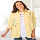 2-Piece Embroidered Poplin Tunic and Tee Set image number null