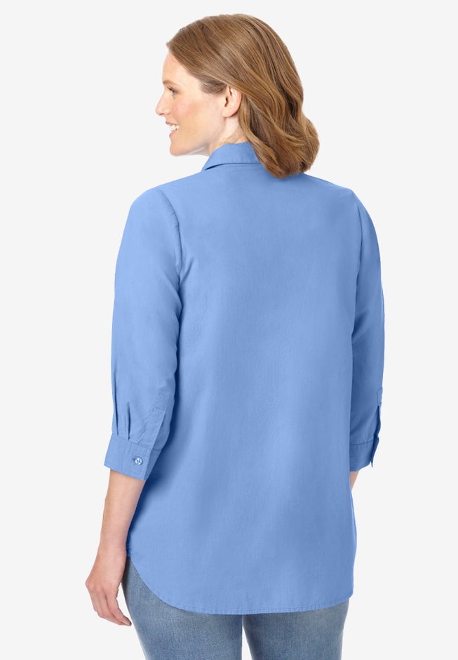 2-Piece Embroidered Poplin Tunic and Tee Set image number 4