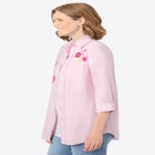 2-Piece Embroidered Poplin Tunic and Tee Set image number null