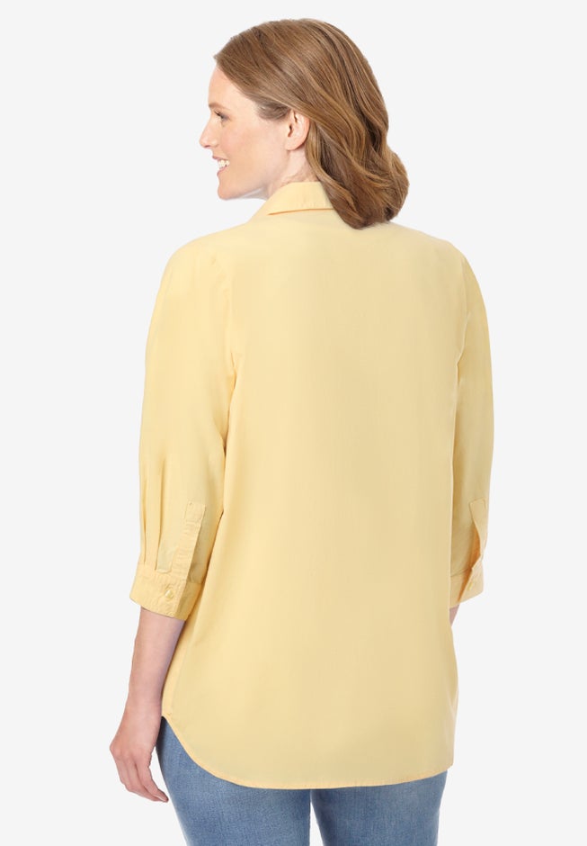 2-Piece Embroidered Poplin Tunic and Tee Set image number 1