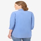 2-Piece Embroidered Poplin Tunic and Tee Set image number null