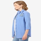 2-Piece Embroidered Poplin Tunic and Tee Set image number null
