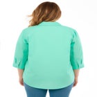 2-Piece Embroidered Poplin Tunic and Tee Set image number null