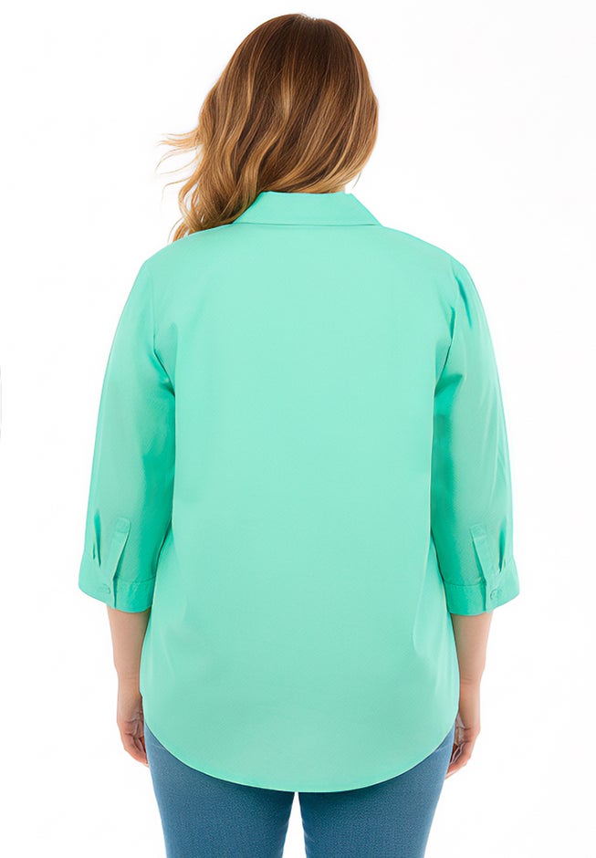 2-Piece Embroidered Poplin Tunic and Tee Set image number 2