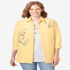 2-Piece Embroidered Poplin Tunic and Tee Set image number null