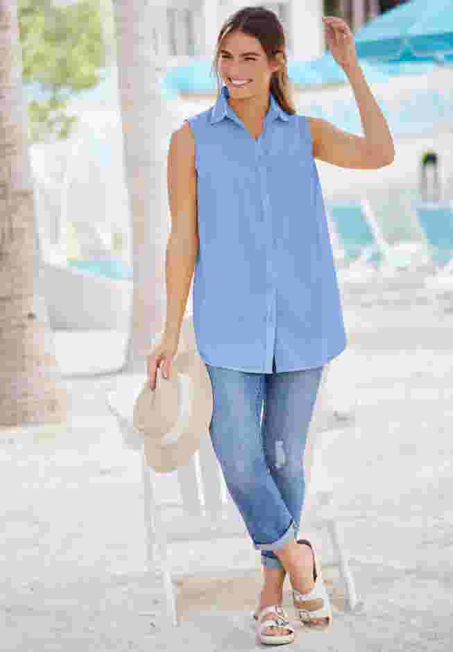 Girlfriend Stretch Denim Jean image number 4
